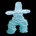 Frosted Inukshuk Sculpture (12")